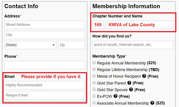 KWVA Membership Information